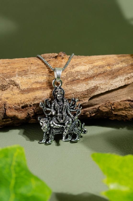 Ambaji Mata Face Pendant with Chain