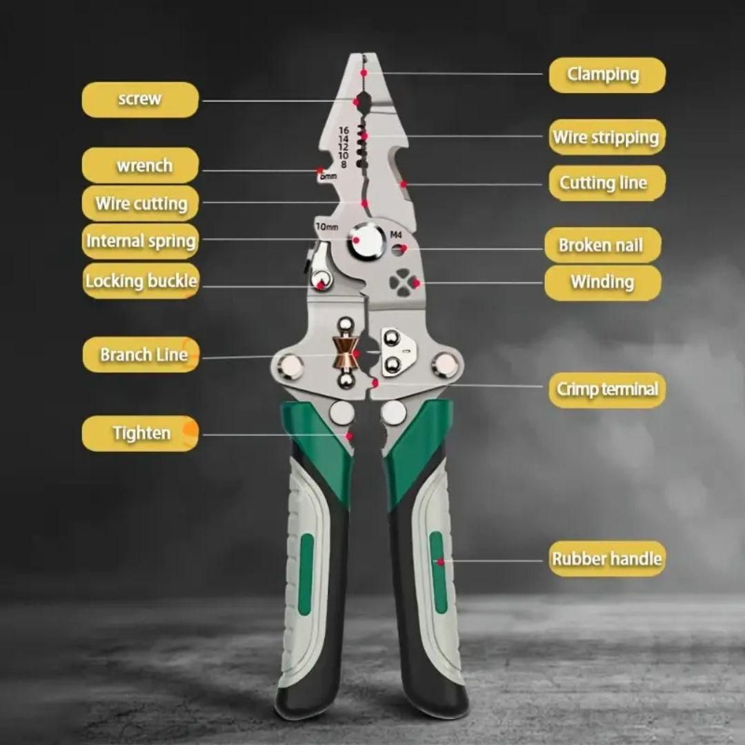Foldable Multi-Tool Pliers for Electricians